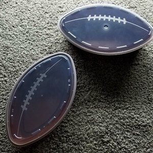 Football Shaped Bins : Set of 2 : New : Reusable
